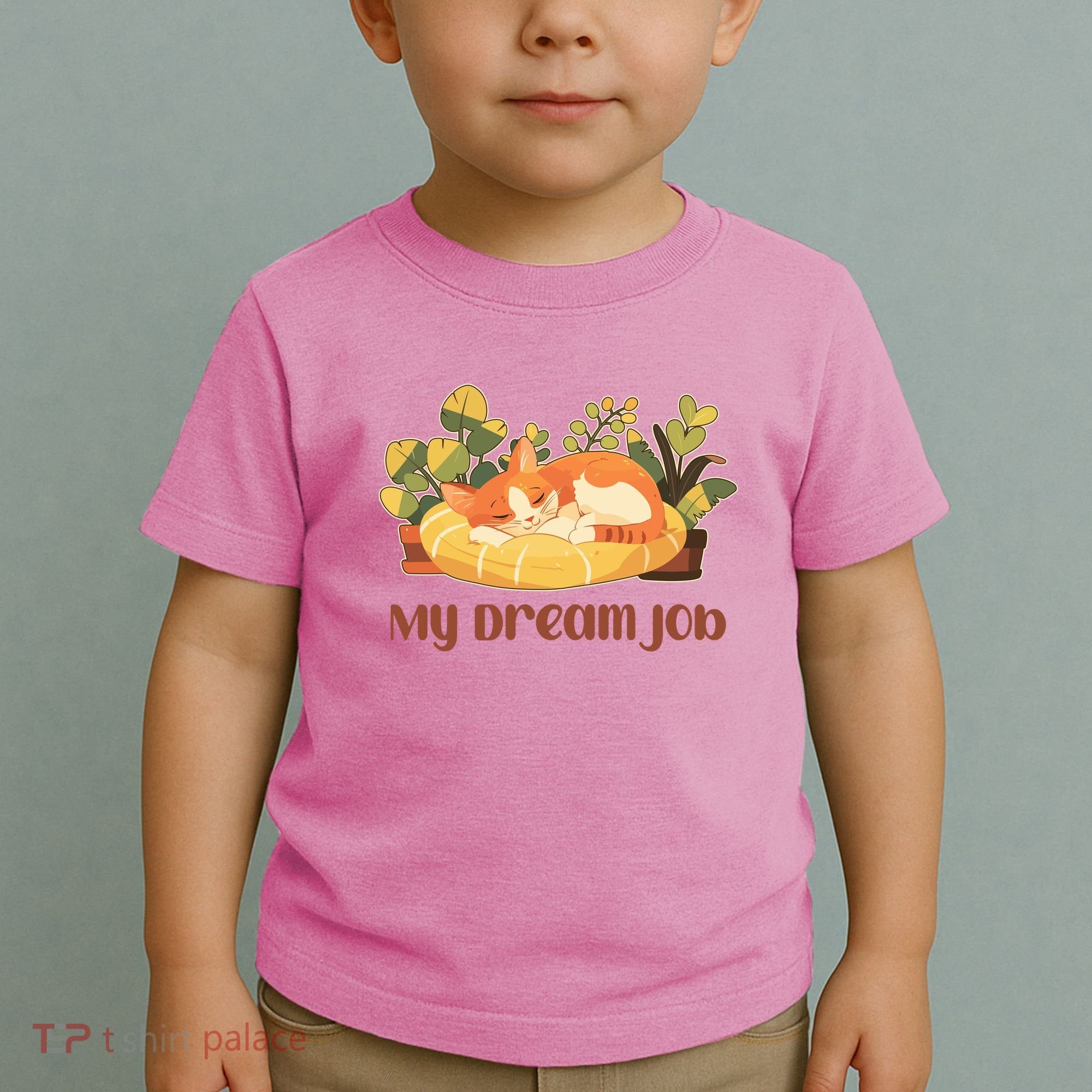 Funny My Dream Job Sleeping Cat Toddler T-Shirt