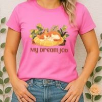 Funny My Dream Job Sleeping Cat Women's T-Shirt thumb 2