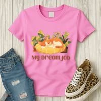 Funny My Dream Job Sleeping Cat Women's T-Shirt thumb 3