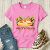 Funny My Dream Job Sleeping Cat Women's T-Shirt thumb 3