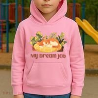 Funny My Dream Job Sleeping Cat Kids Hoodie thumb 2
