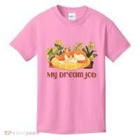 Funny My Dream Job Sleeping Cat Kids T-Shirt thumb 0