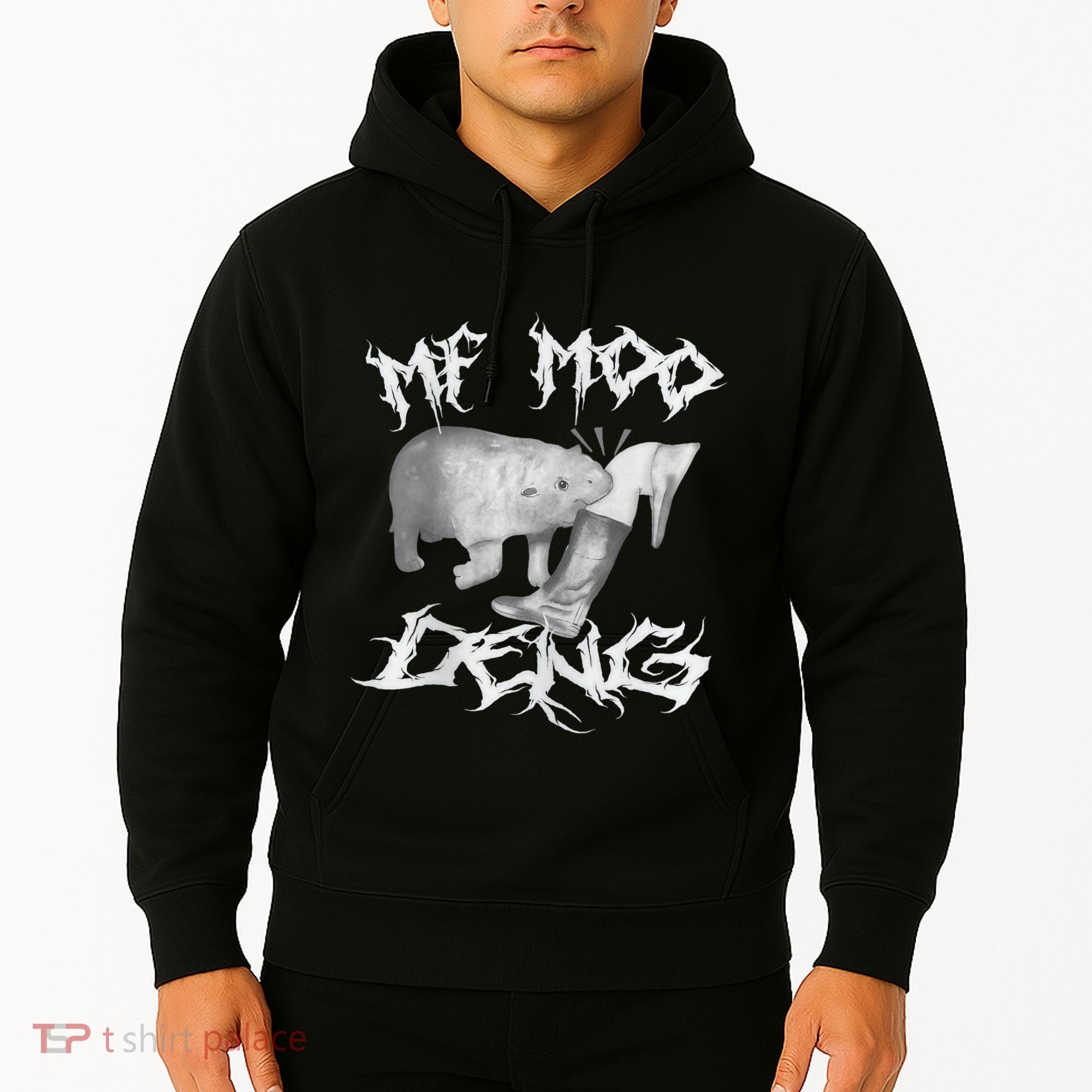 Funny Moo Deng (Metal) Hoodie