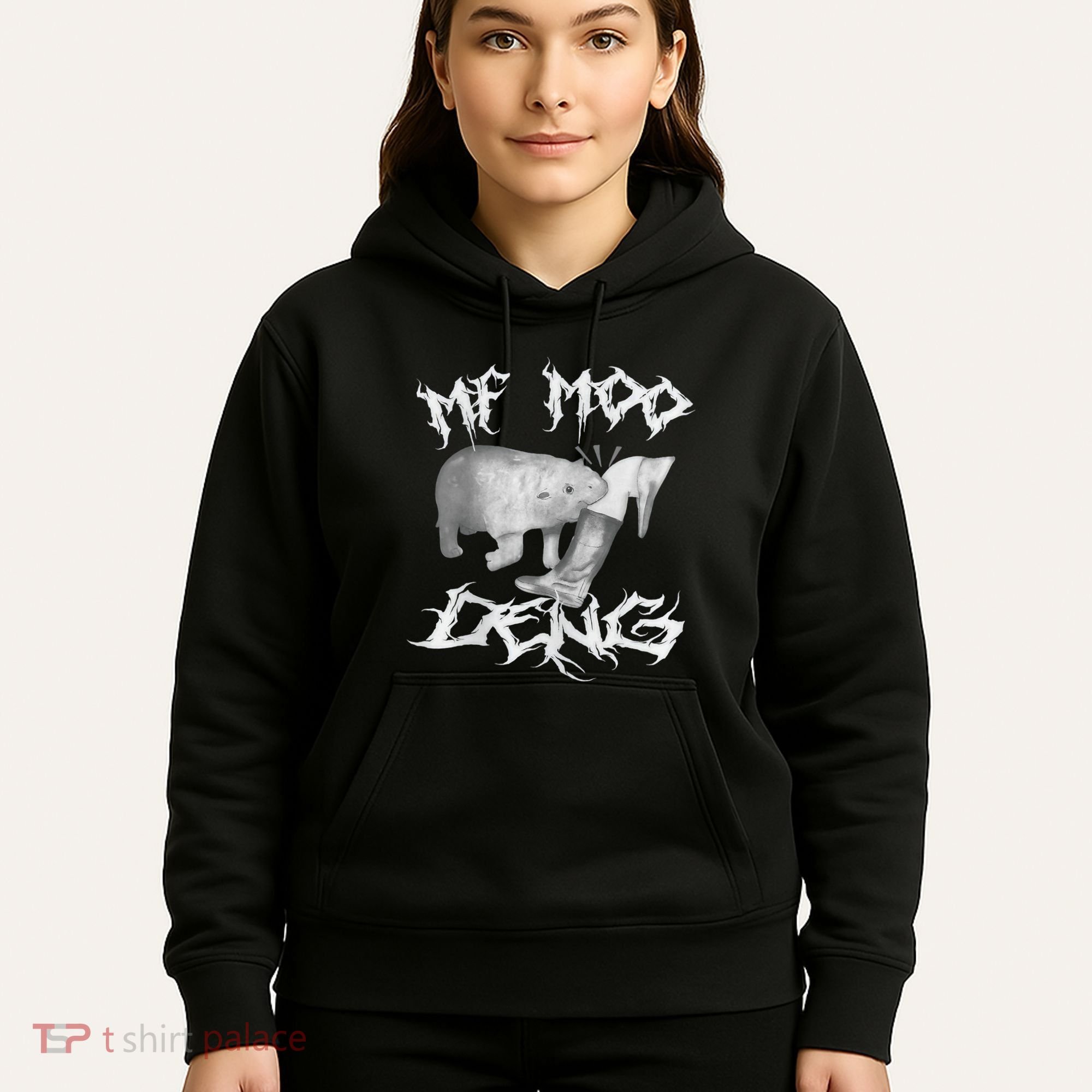 Funny Moo Deng (Metal) Hoodie
