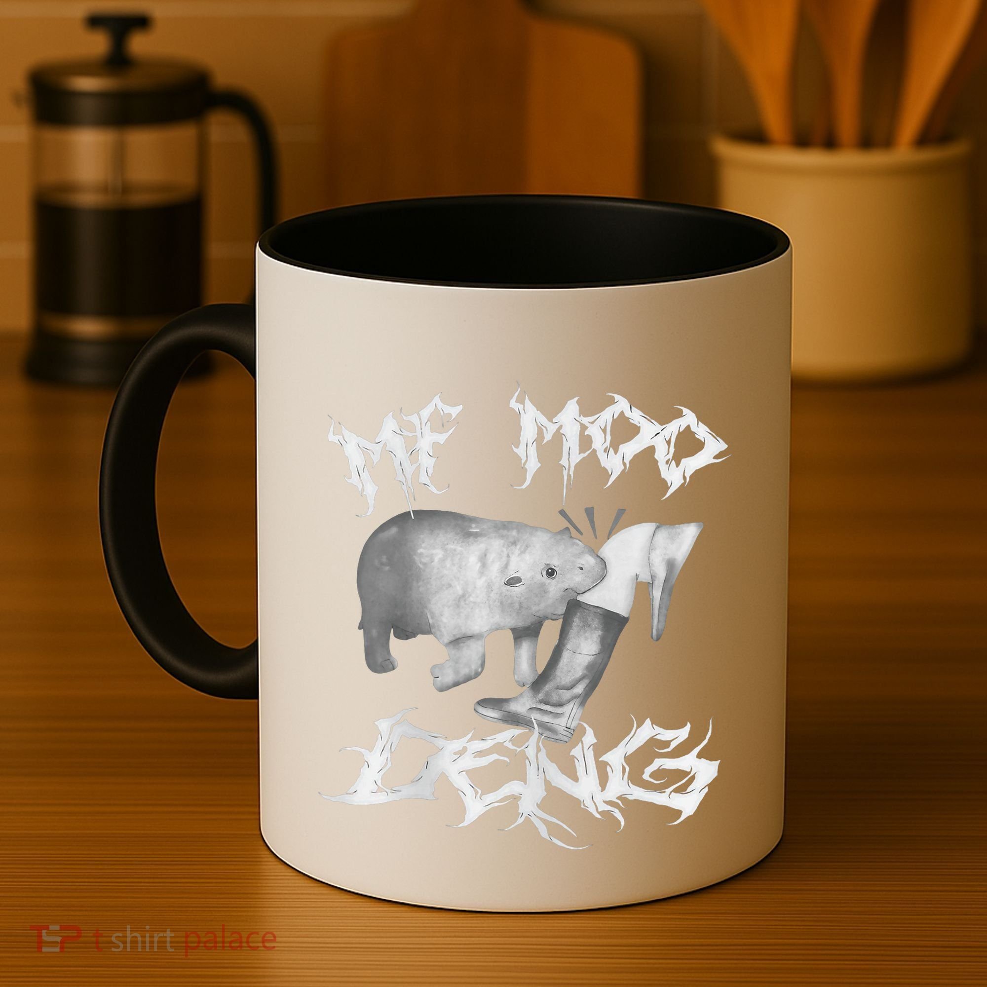 Funny Moo Deng (Metal) Coffee Mug