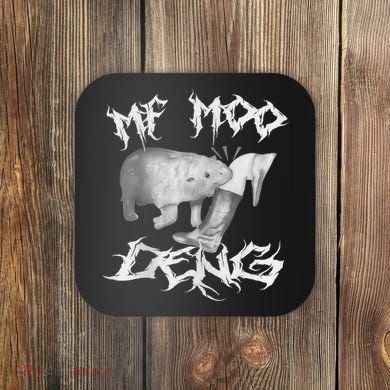 Funny Moo Deng (Metal) Coaster
