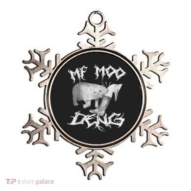 Funny Moo Deng (Metal) Ornament