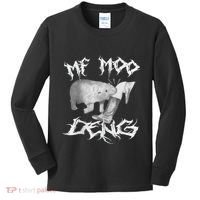 Funny Moo Deng (Metal) Kids Long Sleeve Shirt thumb 0