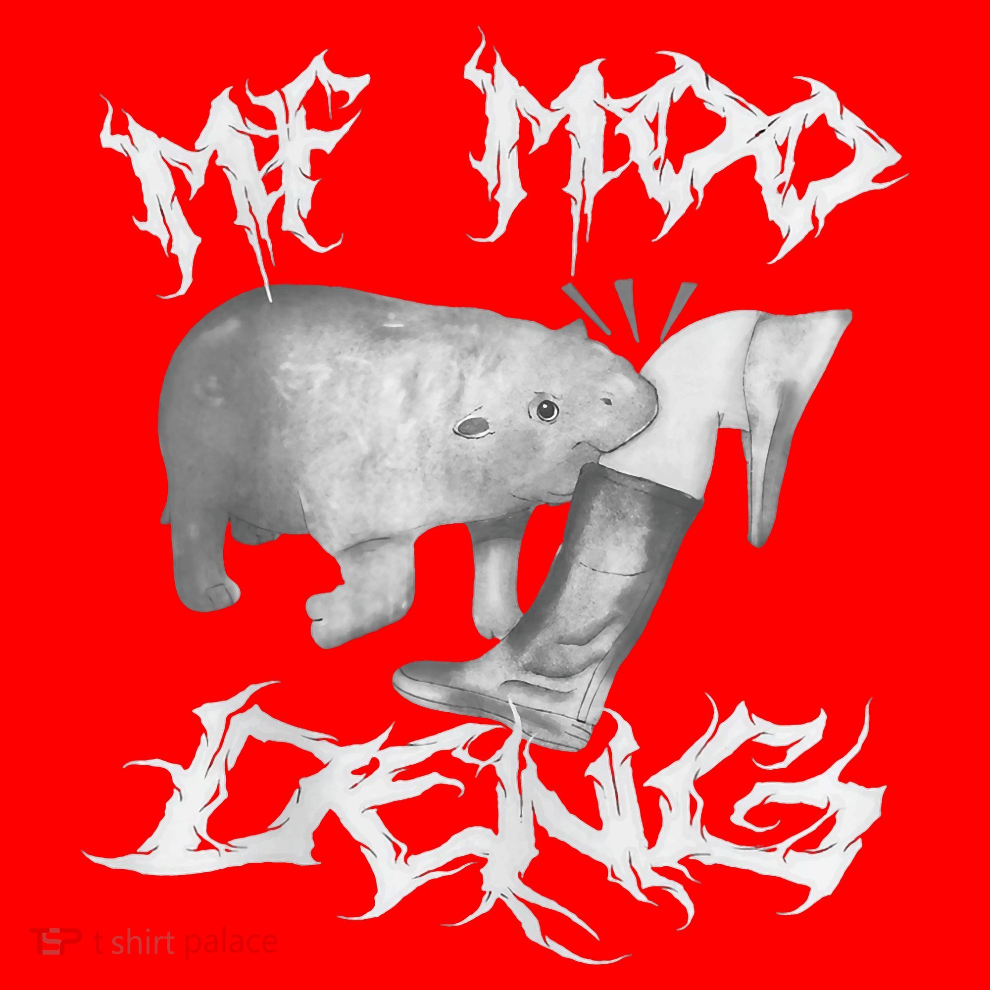 Funny Moo Deng (Metal) Santa Hat