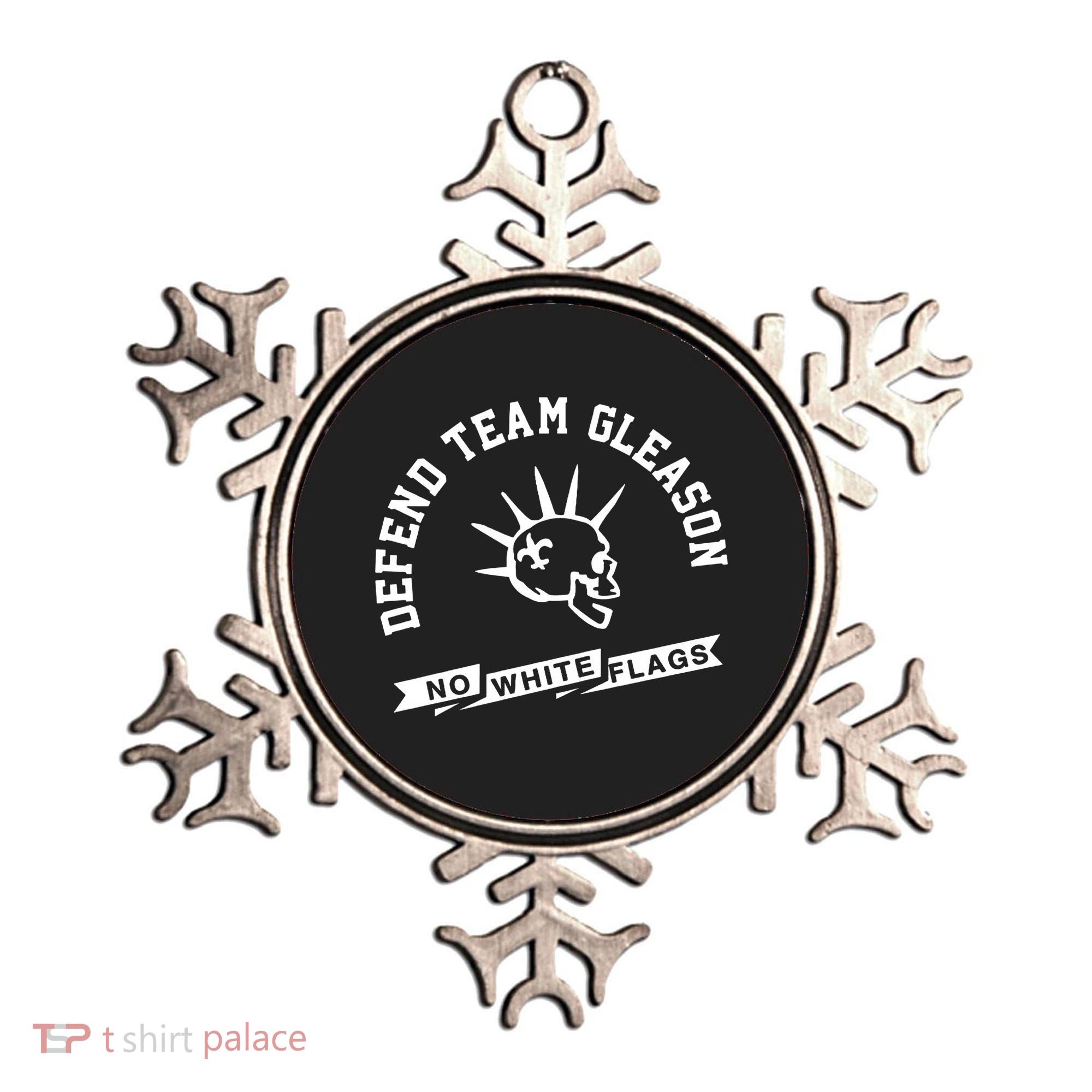 Foster Moreau Defend Team Gleason No White Flags Ornament