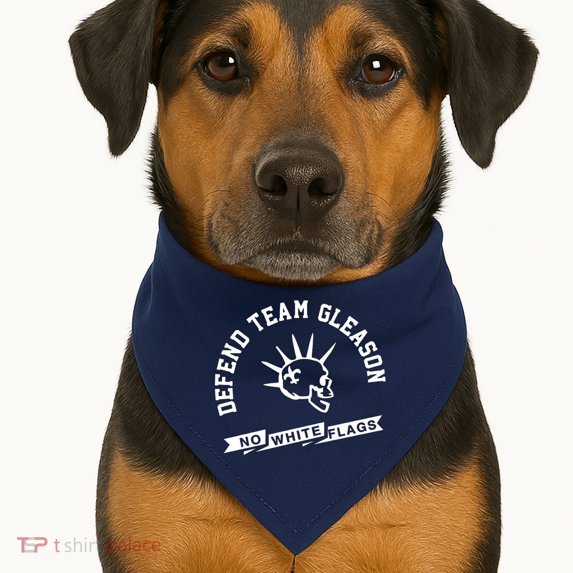 Foster Moreau Defend Team Gleason No White Flags USA-Made Doggie Bandana