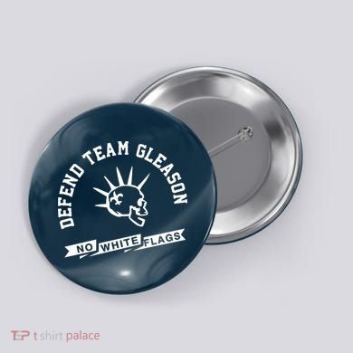 Foster Moreau Defend Team Gleason No White Flags Button