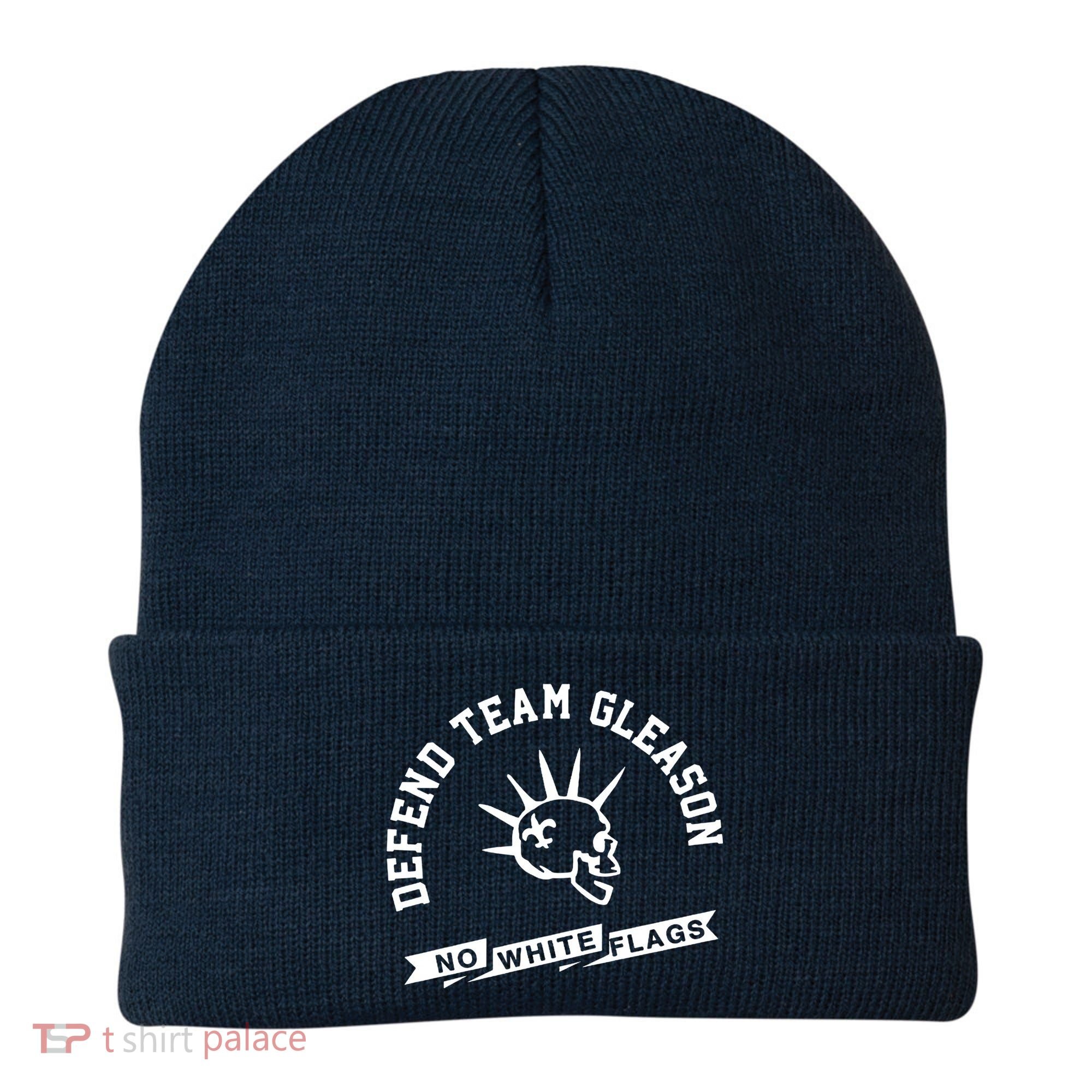 Foster Moreau Defend Team Gleason No White Flags Beanie