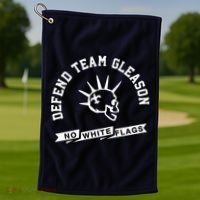 Foster Moreau Defend Team Gleason No White Flags Golf Towel thumb 1