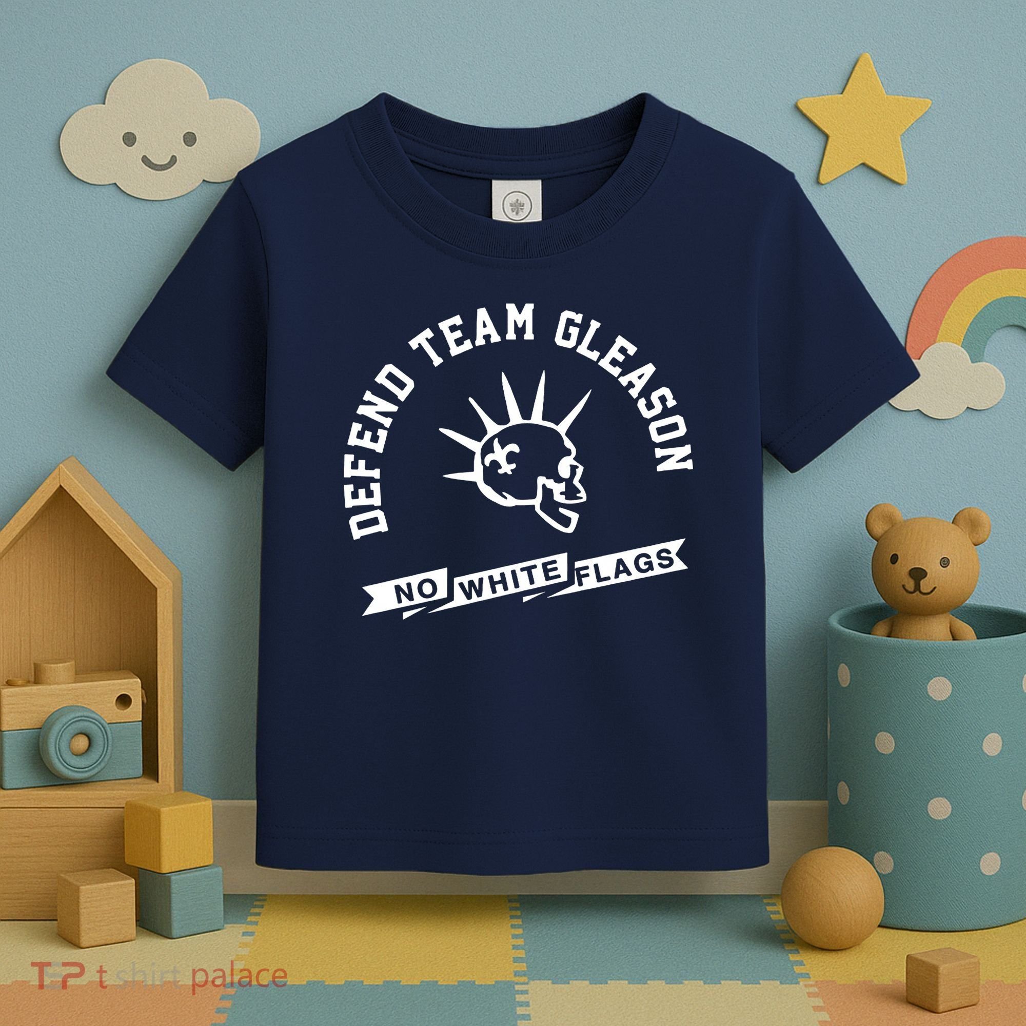 Foster Moreau Defend Team Gleason No White Flags Toddler T-Shirt