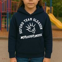 Foster Moreau Defend Team Gleason No White Flags Kids Hoodie thumb 3