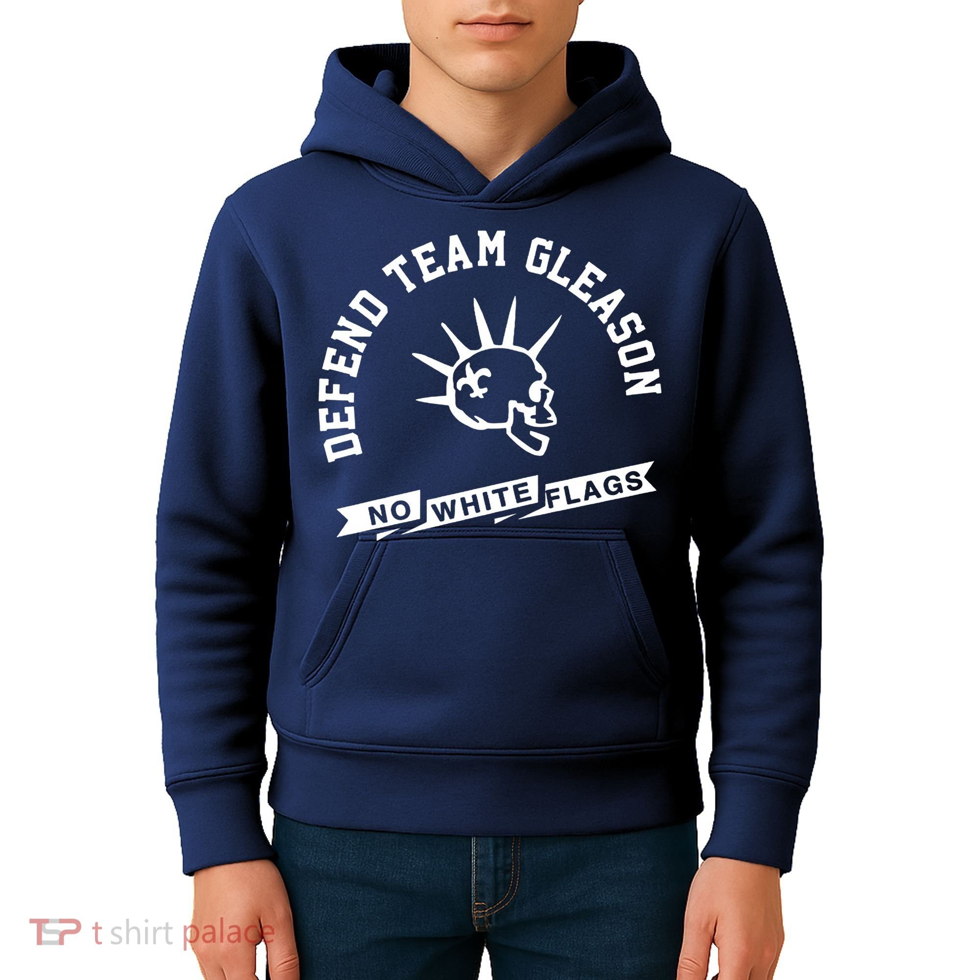 Foster Moreau Defend Team Gleason No White Flags Kids Hoodie