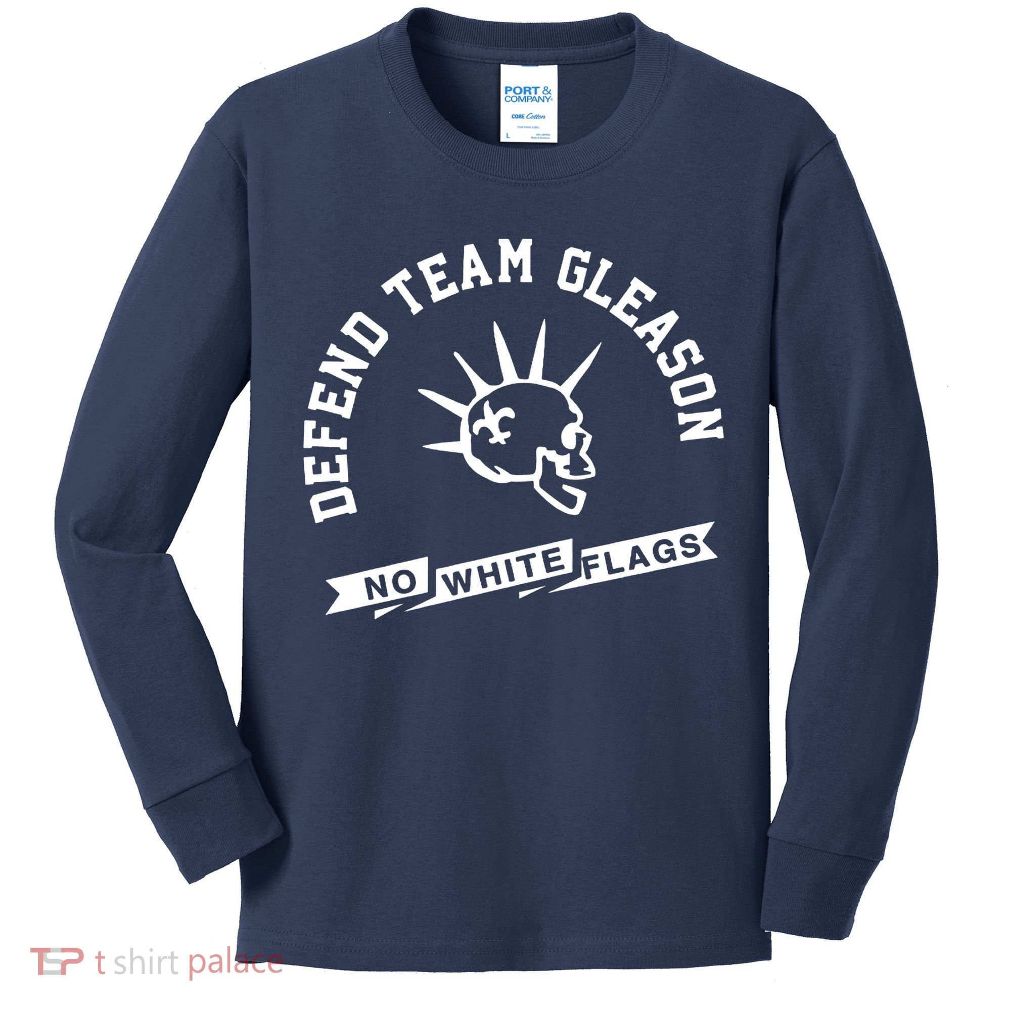 Foster Moreau Defend Team Gleason No White Flags Kids Long Sleeve Shirt