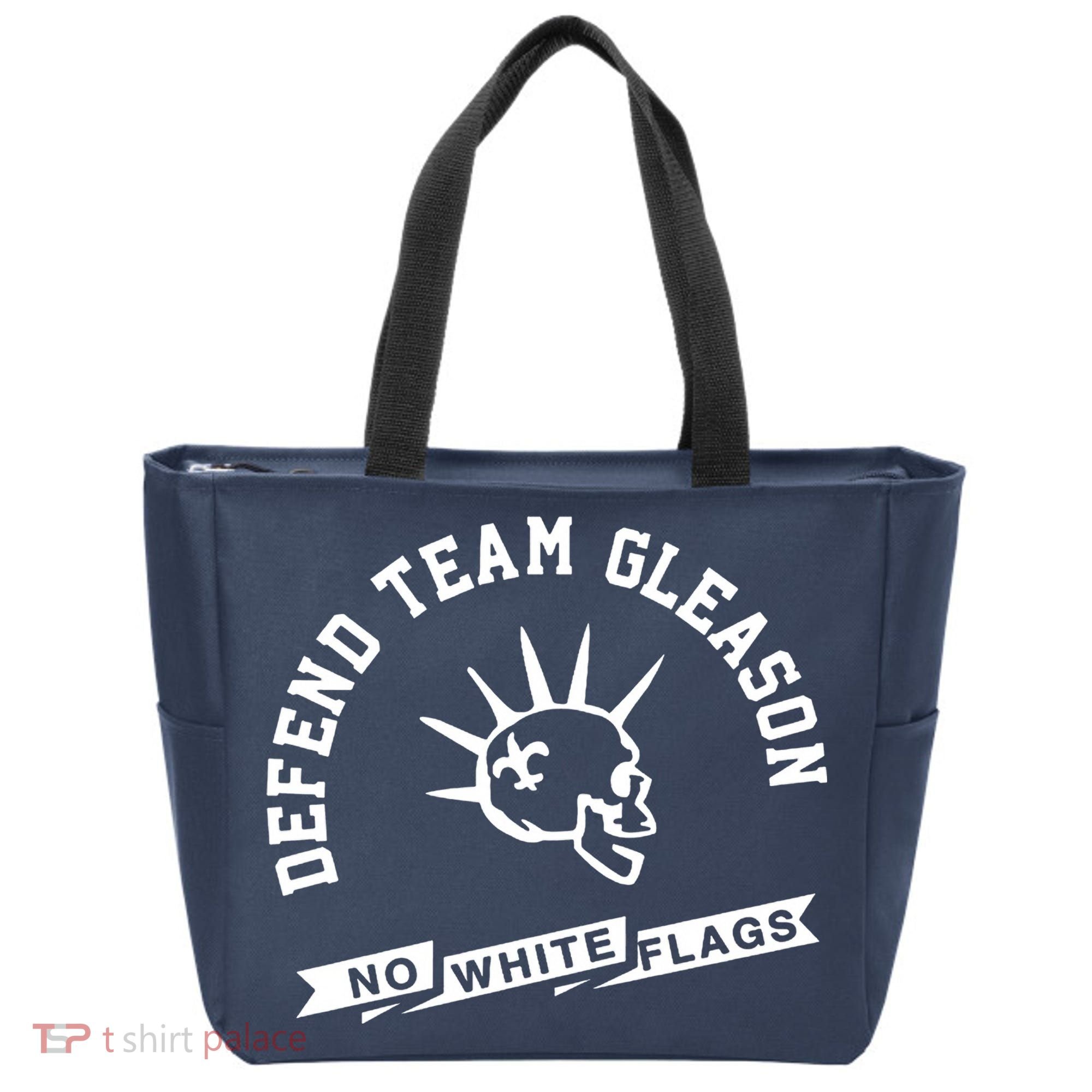 Foster Moreau Defend Team Gleason No White Flags Tote Bag