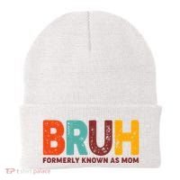 Funny Mothers Day Bruh Formerly Known As Mom Beanie thumb 0
