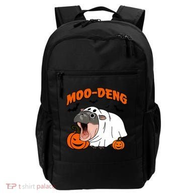 Funny Moo Deng Halloween Boo Ghost Costume Moodeng Lover Backpack