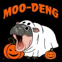 Funny Moo Deng Halloween Boo Ghost Costume Moodeng Lover Coffee Mug thumb 5