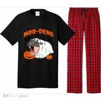 Funny Moo Deng Halloween Boo Ghost Costume Moodeng Lover Pajama Set thumb 0