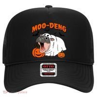 Funny Moo Deng Halloween Boo Ghost Costume Moodeng Lover Hat thumb 0