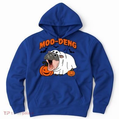 Funny Moo Deng Halloween Boo Ghost Costume Moodeng Lover Hoodie