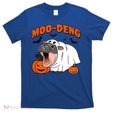 Funny Moo Deng Halloween Boo Ghost Costume Moodeng Lover T-Shirt