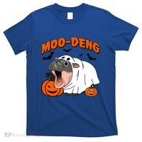 Funny Moo Deng Halloween Boo Ghost Costume Moodeng Lover T-Shirt thumb 0