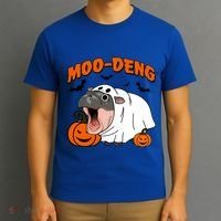Funny Moo Deng Halloween Boo Ghost Costume Moodeng Lover T-Shirt thumb 3