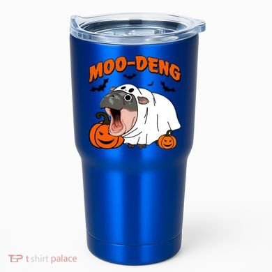 Funny Moo Deng Halloween Boo Ghost Costume Moodeng Lover Tumbler