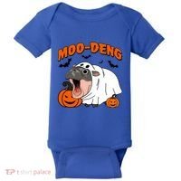 Funny Moo Deng Halloween Boo Ghost Costume Moodeng Lover Baby Bodysuit thumb 0