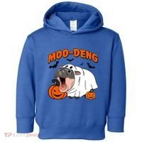 Funny Moo Deng Halloween Boo Ghost Costume Moodeng Lover Toddler Hoodie thumb 0