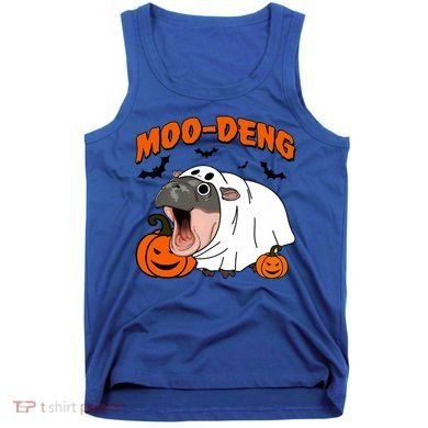 Funny Moo Deng Halloween Boo Ghost Costume Moodeng Lover Tank Top
