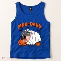 Funny Moo Deng Halloween Boo Ghost Costume Moodeng Lover Tank Top thumb 2