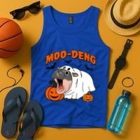 Funny Moo Deng Halloween Boo Ghost Costume Moodeng Lover Tank Top thumb 4