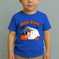 Funny Moo Deng Halloween Boo Ghost Costume Moodeng Lover Toddler T-Shirt thumb 2