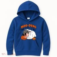 Funny Moo Deng Halloween Boo Ghost Costume Moodeng Lover Kids Hoodie thumb 0