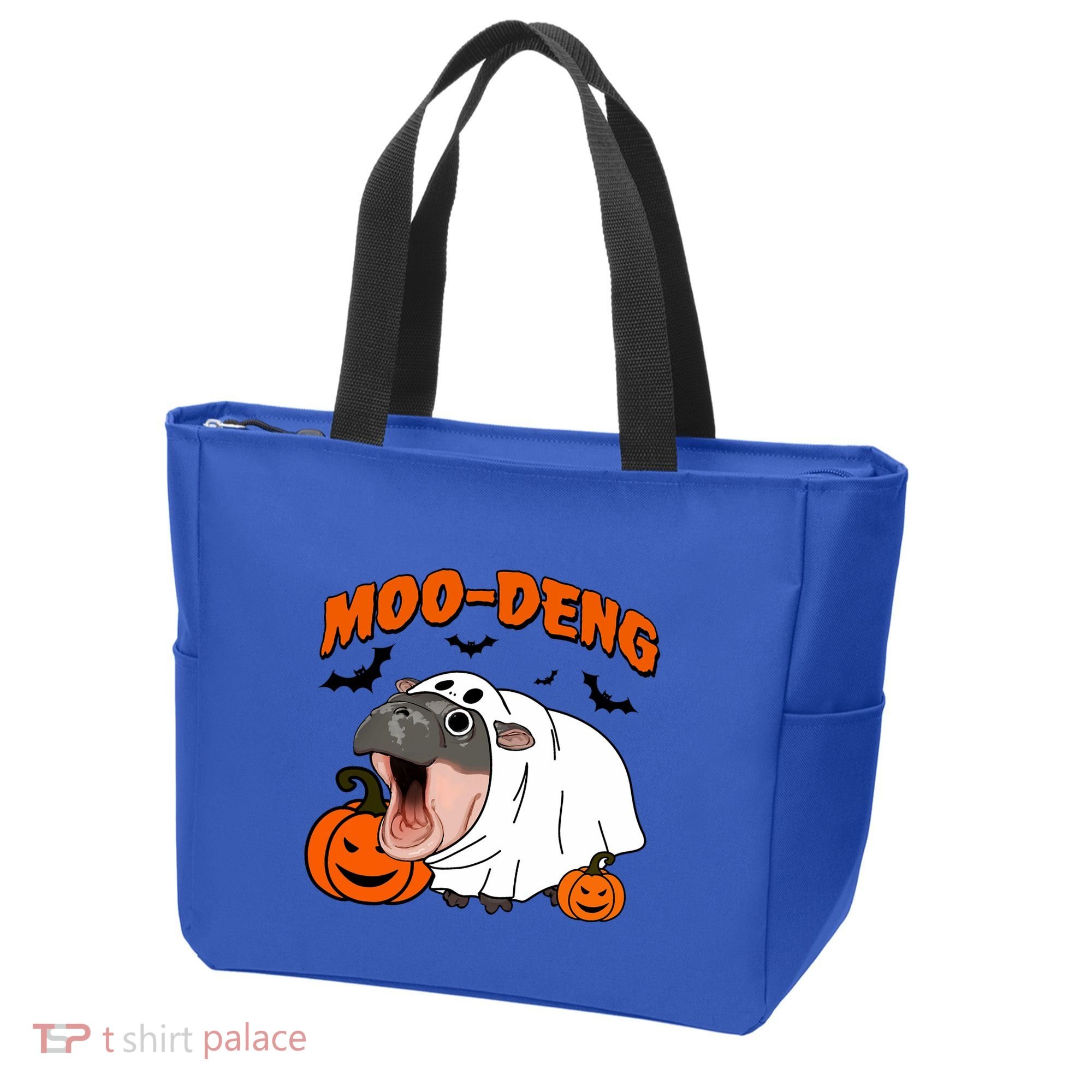 Funny Moo Deng Halloween Boo Ghost Costume Moodeng Lover Tote Bag