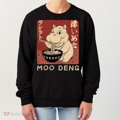 Funny Moo Deng Ramen Noodle Japanese Women's Sweatshirt