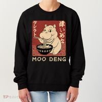 Funny Moo Deng Ramen Noodle Japanese Women's Sweatshirt thumb 0
