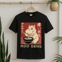 Funny Moo Deng Ramen Noodle Japanese T-Shirt thumb 2