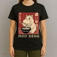 Funny Moo Deng Ramen Noodle Japanese T-Shirt thumb 4