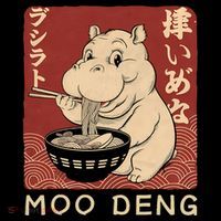 Funny Moo Deng Ramen Noodle Japanese Women's Hoodie thumb 2