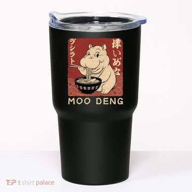 Funny Moo Deng Ramen Noodle Japanese Tumbler