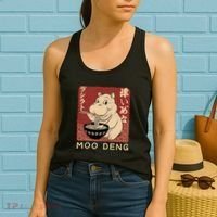 Funny Moo Deng Ramen Noodle Japanese Women's Tank Top thumb 2