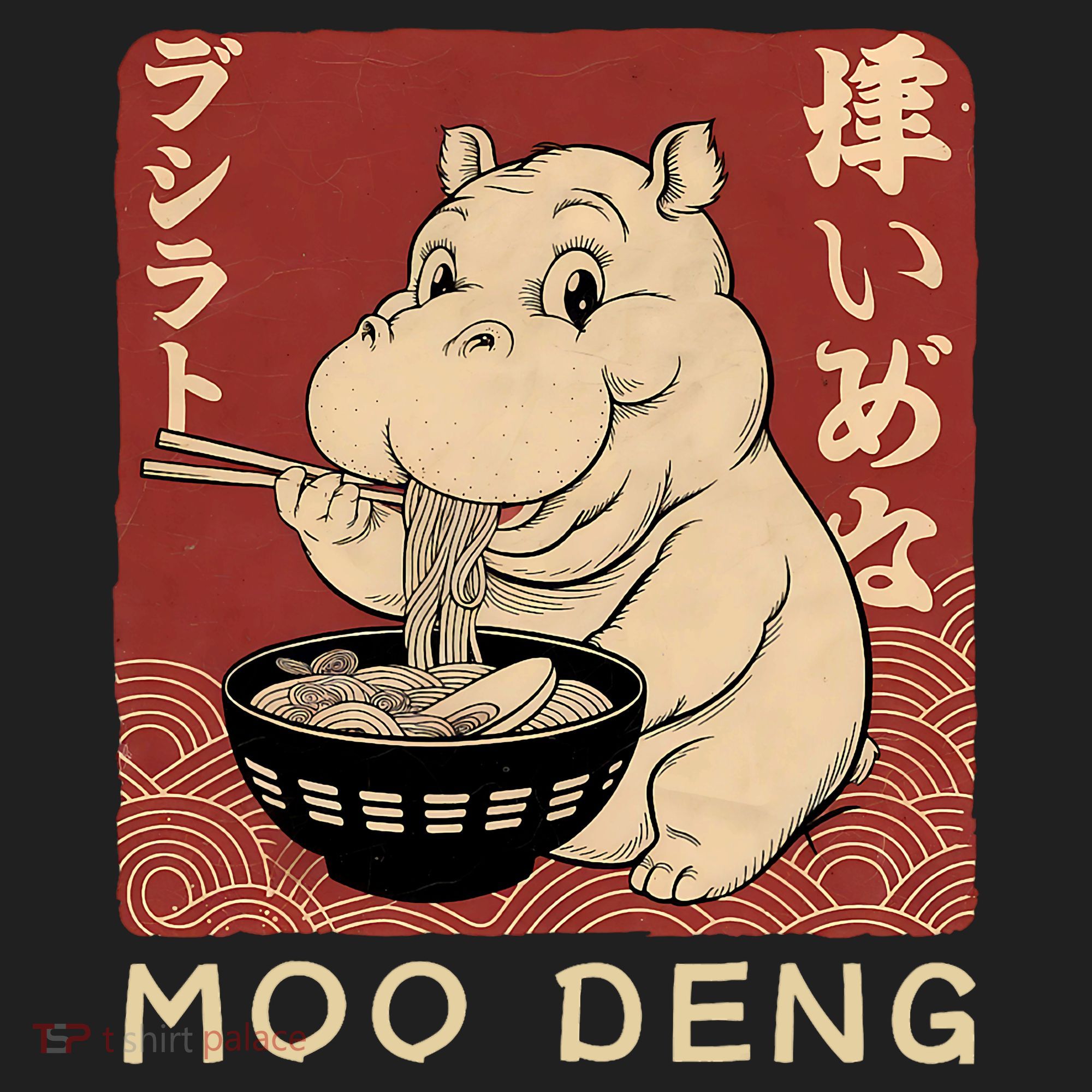 Funny Moo Deng Ramen Noodle Japanese Hat