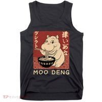 Funny Moo Deng Ramen Noodle Japanese Tank Top thumb 0